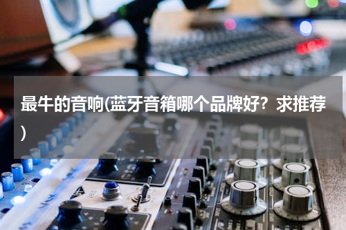 最牛的音响(蓝牙音箱哪个品牌好？求推荐)
