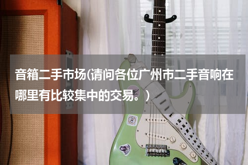 音箱二手市场(请问各位广州市二手音响在哪里有比较集中的交易。)